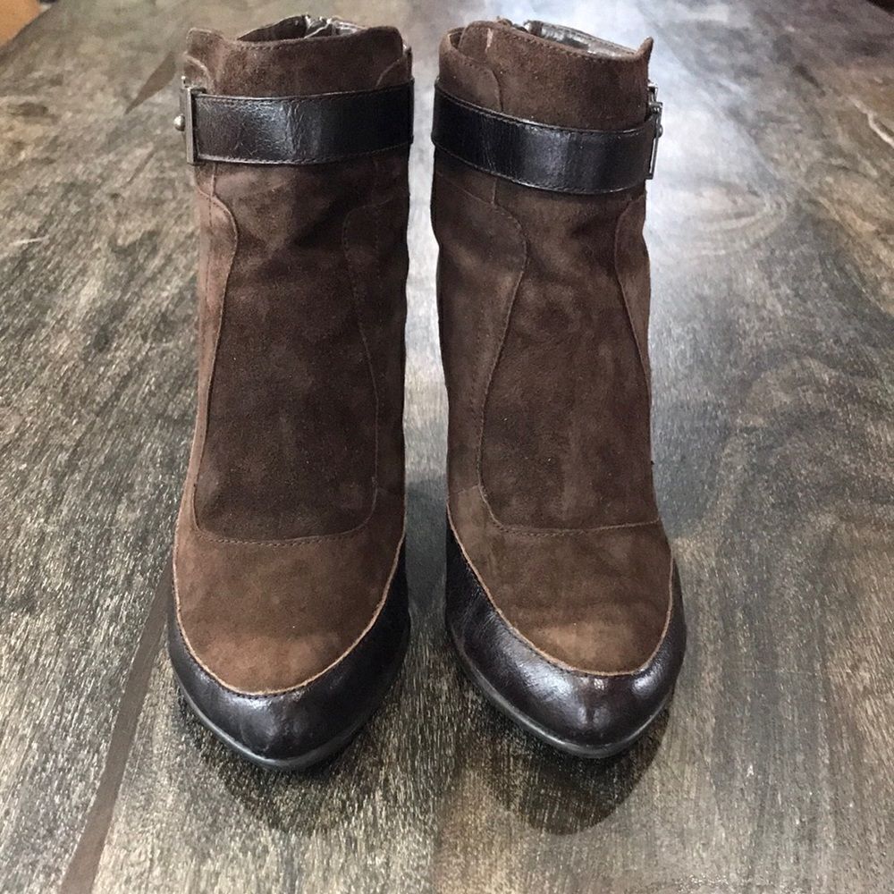 Aerosoles Women's Leather Ankle Booties/Boots, 7M, Brown